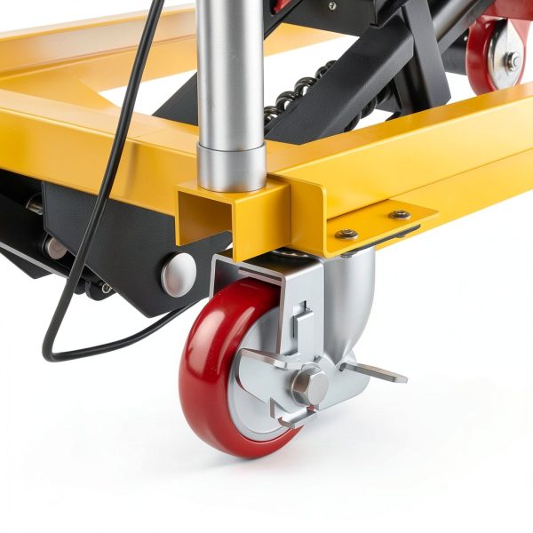 Hydraulic Lift Table Cart GarveeTech 330lb Single Scissor Yellow-4