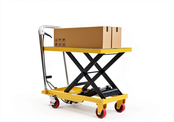 Hydraulic Lift Table Cart Garvee 1100lb 35.5in Height Steel 4 Wheels-2
