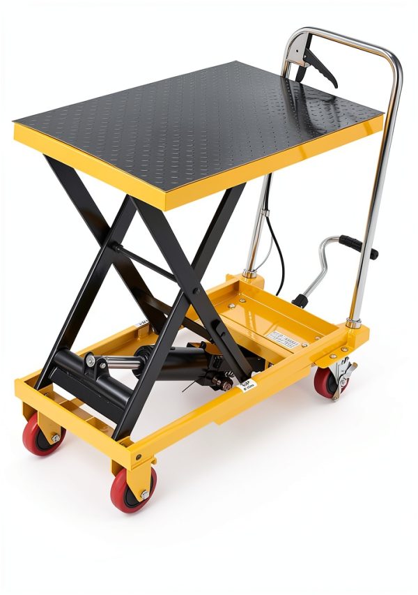 Hydraulic Lift Table Cart Garvee 1100lb 35.5in Height Steel 4 Wheels-7