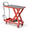 Heavy Duty Hydraulic Lift Table Cart 500LB Capacity by Garvee Red-4