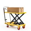 500 Lbs Hydraulic Lift Table Cart, 28.5" Lifting Height, Manual Single Scissor Lift Table with 4 Wheels and Non-Slip Pad, Hydraulic Scissor Cart for Material Handling-3