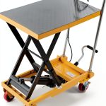 Hydraulic Lift Table Cart Garvee 1100lb 35.5in Height Steel 4 Wheels-0