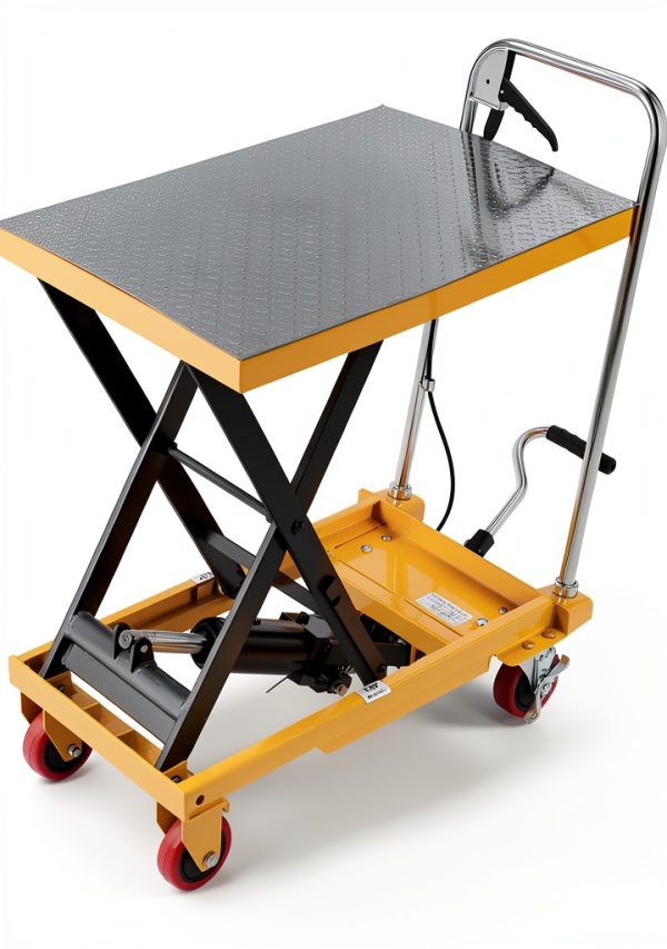 Hydraulic Lift Table Cart Garvee 1100lb 35.5in Height Steel 4 Wheels-0