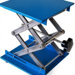 Lab Jack Stand RXLIFE Scissor Lift Table 33LBS Blue 8x8 Platform-0