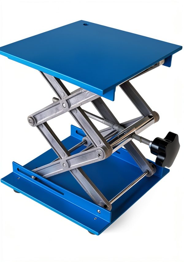 Lab Jack Stand RXLIFE Scissor Lift Table 33LBS Blue 8x8 Platform-0