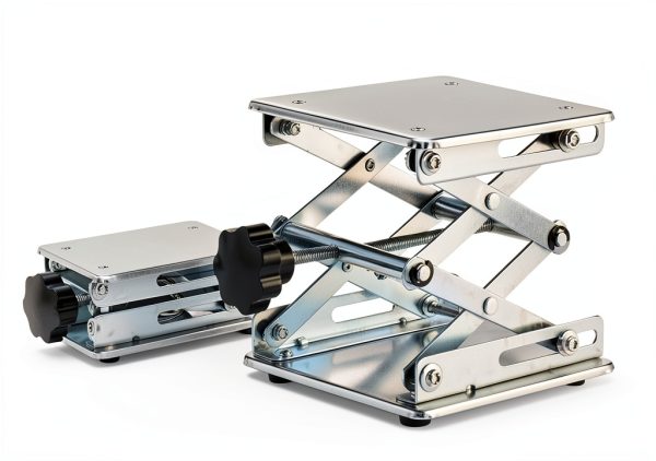 6" x 6" Lift Table Lab Scissor Stand Platform | Stainless Steel Laboratory Lift Stand, Lab Lift Stand Table Lifting Jack Platform, Expandable Lift Height Range 2.9"/75mm to 10"/260mm-4