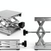 4 Pack Laser Engraver Lab Jack, 4" x 4" Stainless Steel Scissor Lift, Table Jack with Adjustable Height 50-155mm, Max Support Weight 11lbs, Sliver-5