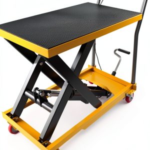 Hydraulic Lift Table Cart GarveeTech 330lb Single Scissor Yellow-0