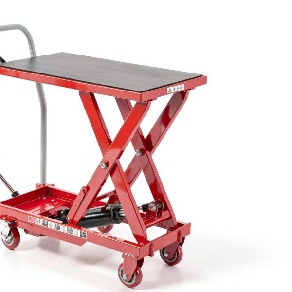 Heavy Duty Hydraulic Lift Table Cart 500LB Capacity by Garvee Red-6
