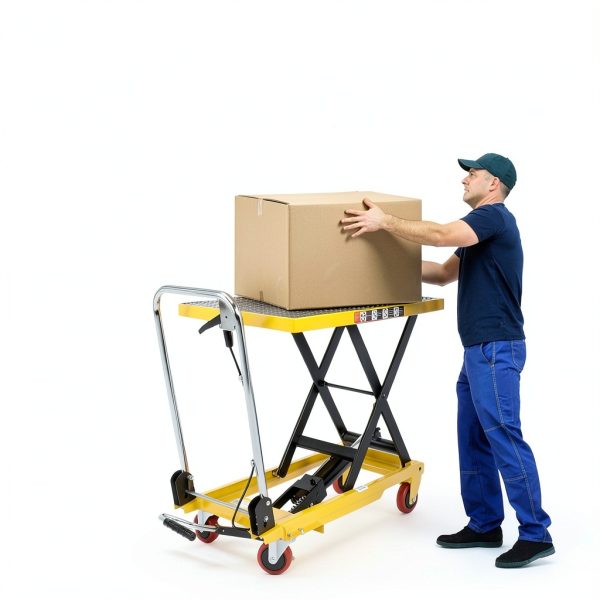 Hydraulic Lift Table Cart KAFLLA 330lb Lift with Foldable Handle-3