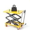 Hydraulic Lift Table Cart 550 LBS YITAHOME Double Scissor 11.4‑42.5in-2