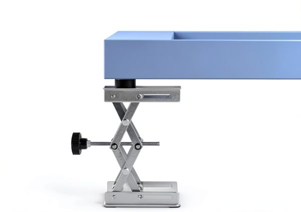 4 Pack Laser Engraver Lab Jack, 4" x 4" Stainless Steel Scissor Lift, Table Jack with Adjustable Height 50-155mm, Max Support Weight 11lbs, Sliver-4