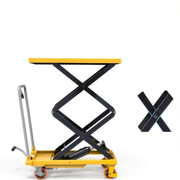 Hydraulic Lift Table Cart 550 LBS YITAHOME Double Scissor 11.4‑42.5in-4