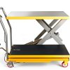 Hydraulic Lift Table Cart GarveeTech 330lb Single Scissor Yellow-6