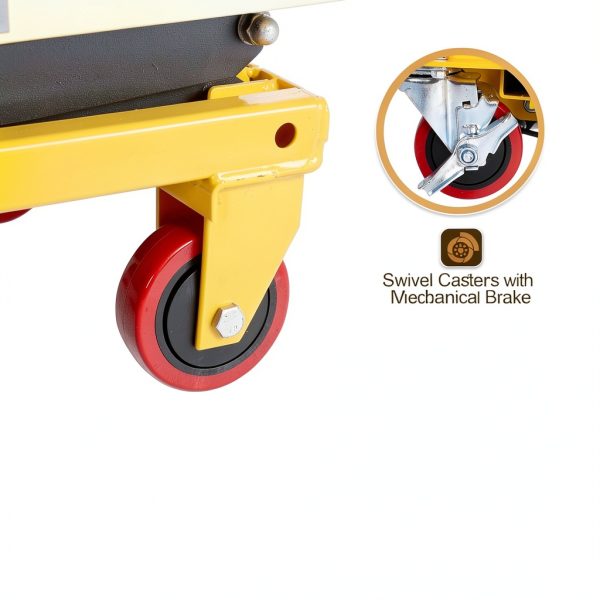 Hydraulic Lift Table Cart KAFLLA 330lb Lift with Foldable Handle-4