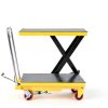 Hydraulic Lift Table Cart Garvee 1100lb 35.5in Height Steel 4 Wheels-6
