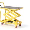 Heavy Duty Hydraulic Lift Table 770LB Double Scissor Yellow Garvee-6