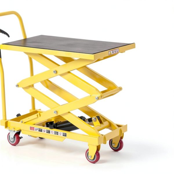 Heavy Duty Hydraulic Lift Table 770LB Double Scissor Yellow Garvee-6