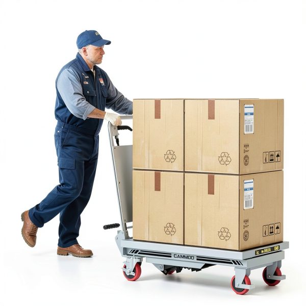 Hydraulic Lift Table Cart, 500lbs Capacity, 28.5" Lifting Height, Single Scissor Lift with Non-Slip Pad & Safety Guard Foldable Handle for Material Handling and Transportation, Gray-8