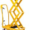 Heavy Duty Hydraulic Lift Table 770LB Double Scissor Yellow Garvee-0