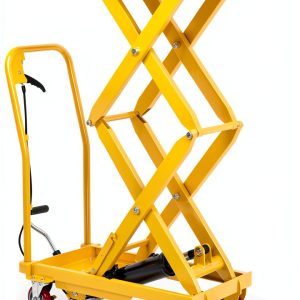 Heavy Duty Hydraulic Lift Table 770LB Double Scissor Yellow Garvee-0