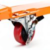 Garvee Manual Hydraulic Scissor Lift Table, 330lbs Capacity Double Scissor Industrial Cart with 4 Wheels, Anti-Slip Platform, 50" Max Height Adjustable Mobile Elevating Cart, Orange-3
