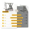 Hydraulic Lift Table Cart, 500lbs Capacity, 28.5" Lifting Height, Single Scissor Lift with Non-Slip Pad & Safety Guard Foldable Handle for Material Handling and Transportation, Gray-1