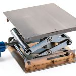 Stainless Steel Lab Jack Stand Table Lift Laboratory Mini Scissor Lift Jack 4" x 4"-0