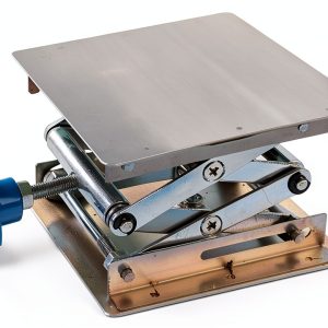 Stainless Steel Lab Jack Stand Table Lift Laboratory Mini Scissor Lift Jack 4" x 4"-0