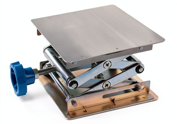 Stainless Steel Lab Jack Stand Table Lift Laboratory Mini Scissor Lift Jack 4" x 4"-0