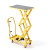 Heavy Duty Hydraulic Lift Table 770LB Double Scissor Yellow Garvee-4
